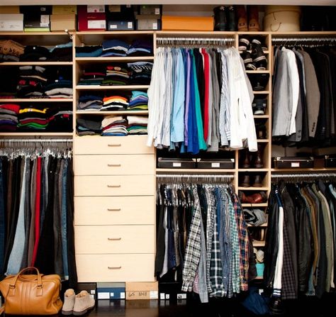 Love this closet space for men!  Totally O.C.D. Male Closet, Organized Closet, The Coveteur, Men Closet, House Siding, Closet Inspiration, Closet Space, Closet Bedroom, Room Ideas Bedroom