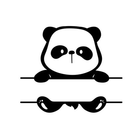 Panda Cricut Ideas, Panda Vector Illustration, Cute Gestures, Panda Silhouette, Panda Vector, Baby Shirt Design, Cricut Animals, Cute Panda Drawing, Panda Svg