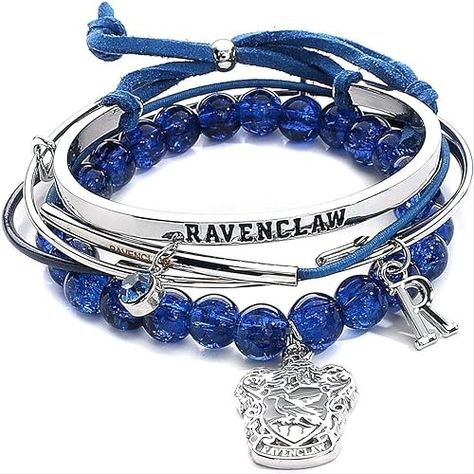 Elevate your style with this enchanting Harry Potter Ravenclaw Arm Party Bracelet Set! Unleash your inner wizard with a multi-strand Ravenclaw House bracelet, featuring a trendy mix of metal, beads, cords, and charms. It's officially licensed by Warner Bros and perfect for fashion-forward fans aged 14 and older. A magical addition to any outfit! as an amazon associate i earn from qualifying purchases Ravenclaw Gifts, Arm Party Bracelets, Raven Claw, Harry Potter 5, Stile Harry Potter, Harry Potter Accessories, Ravenclaw Aesthetic, Harry Potter Items, Ravenclaw House