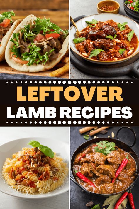 These easy leftover lamb recipes will help you turn your excess meat into delicious dinners, snacks, and sides. From pie to pizza, there is so much you can make with leftover lamb. Leftover Lamb Chops Recipe, Leftover Lamb Recipes, Leftover Roast Lamb, Lamb Taco, Lamb Pie, Lamb Roast Recipe, Leftover Lamb, Lamb Leg Recipes, Ragu Recipe