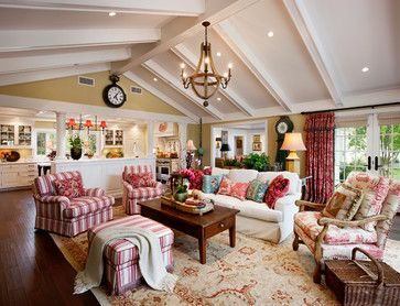 French Country Family Room, Country Family Room, French Living Room Decor, Country French Living Room, Cottage Style Living Room, Country Living Room Design, French Country Decorating Living Room, Traditional Family Room, Furnitur Ruang Keluarga