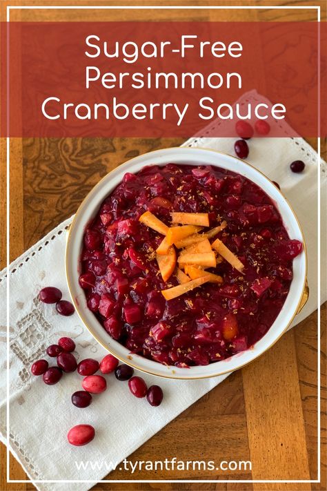 Cranberry Persimmon Sauce, Seasonal Recipes Fall, Persimmon Recipes, Spiced Wine, Cranberry Relish, Cranberry Chutney, Sugared Cranberries, Relish Recipes, Dessert Sauces