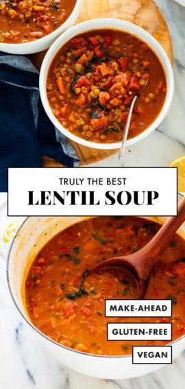 Vegan Lentil Soup Recipes, Best Lentil Soup, Best Lentil Soup Recipe, Lentil Soup Recipe, Vegan Lentil Soup, Lentil Soup Recipes, Lentil Recipes, Eat Better, Lentil Soup