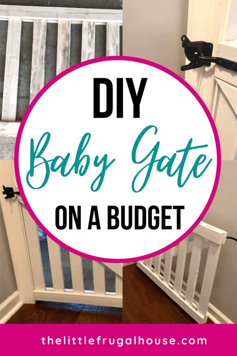 This DIY baby gate project was easy and affordable to make. It works great as a dog gate or pet gate, too. Full step by step tutorial and plans to make it! Indoor Gates, Diy Dog Gate, Diy Gate, Porch Gate, Baby Gate For Stairs, Diy Baby Gate, Gate Kit, Stair Gate, Wood Gate