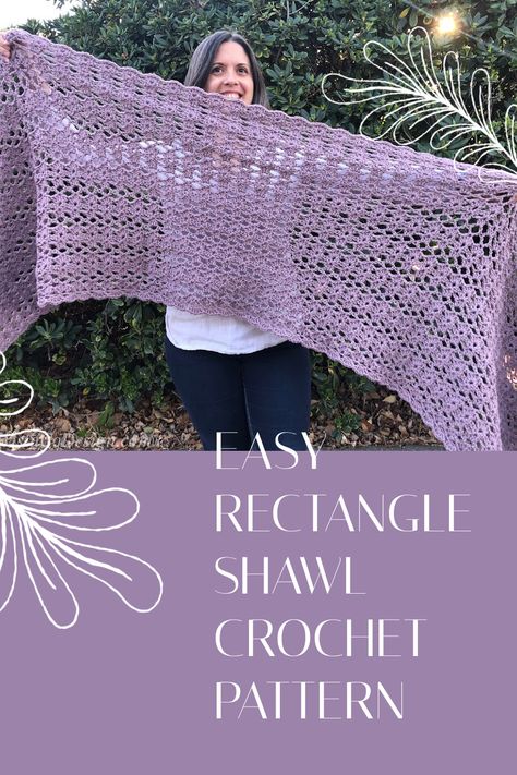 Crochet Thread Shawl Pattern Free, Free Rectangle Shawl Crochet Pattern, Beginner Crochet Shawls And Wraps Free Patterns, Crochet Shawl Stitches, Lightweight Crochet Shawl Free Pattern, Rectangle Knitted Shawl Pattern, Easy Crochet Rectangle Shawl, Crochet Shawl Rectangle, Free Crochet Rectangle Shawl Patterns