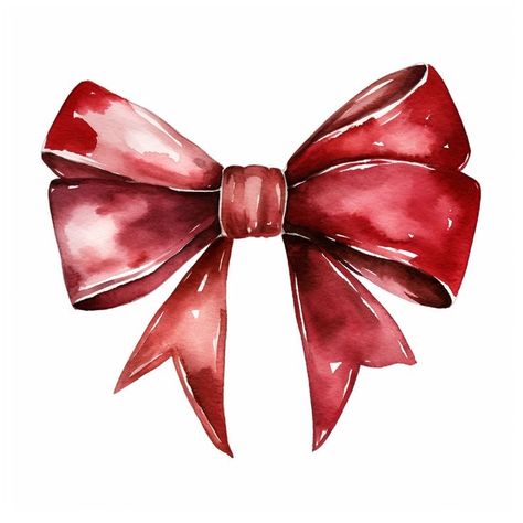 Christmas Bow Drawing, Christmas Photos App Icon, Bow Drawing, Bow Designs, Bow Clipart, Christmas Flannel, Diy Gifts For Him, Bow Png, Watercolor Red