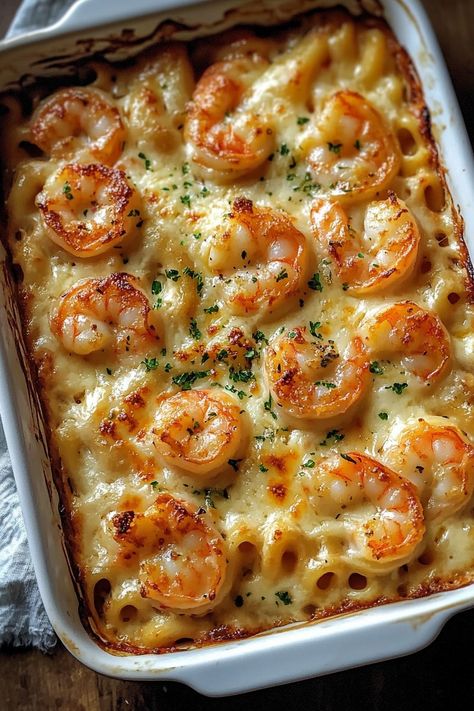 Shrimp Scampi Pasta Bake - Easy DIY Recipes Shrimp Pasta Bake, Baked Pasta Casserole, Easy Shrimp Pasta, Shrimp Pasta Recipes Easy, Pasta Bake Easy, Shrimp Scampi Pasta, Scampi Pasta, Pasta Casserole Recipes, Vegetable Casserole Recipes