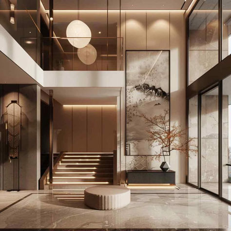 26 Entranceways Designed for Cool First Impressions Glam Foyer, Home Entrance Design, Foyer Design Modern Entrance, Foyer Ideas, Modern Entrance, Foyer Design, Entrance Ways, Entrance Design, House Entrance