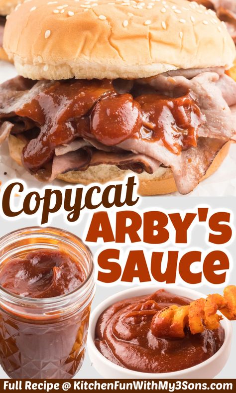 Arby's Au Jus Sauce, Arbys Roast Beef Recipe, Arby's Sauce Copycat, Roast Beef Sauce, Arbys Sauce Recipe, Arbys Roast Beef Sandwich, Arbys Beef And Cheddar, Arby's Sauce, Hot Beef Sandwiches