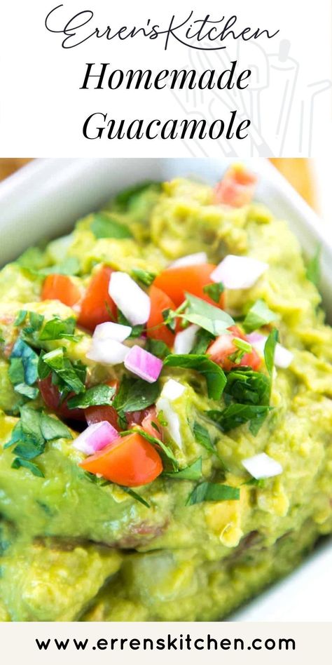 Homemade and ready in under 20 minutes, this easy Guacamole recipe uses fresh, authentic ingredients and it’s oh so delicious! Homemade Guacamole Recipe, Guacamole Recipe Easy, Fresh Guacamole, How To Make Guacamole, Party Spread, Avocado Dip, Easy Guacamole, Homemade Guacamole, Snack Dip