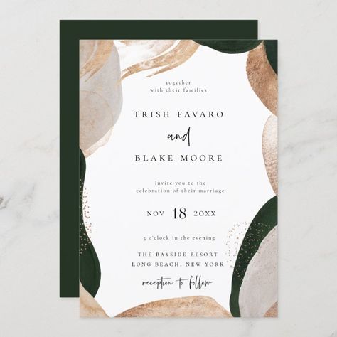 #wedding invitation #wedding invitations #wedding invitation templates #wedding invitation wording #free wedding invitation templates #wedding invitation examples #wedding invitations online #wedding invitations with rsvp #wedding invitation ideas #wedding invitations near me Wedding Invitation Examples, Green Gold Weddings, Free Wedding Invitation Templates, Invitation Examples, Green Invitations, Gold Wedding Invitation, Wedding Painting, Wedding Invitation Card Design, Wedding Invitations Boho