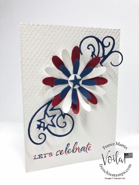 Easy Fourth Of July Cards, 4th Of July Cards Stampin, 4th Of July Cards, Independence Day Card, Patriotic Cards, Blue Cards, Military Cards, Rustic Flags, Anchors Aweigh