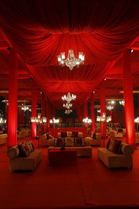 Photo From The Red Affair - By Eventfully Yours Designs Royal Indian Wedding Decor, Royal Wedding Decorations, Sangeet Ideas, Royal Wedding Themes, Royal Indian Wedding, Indian Wedding Decorations Receptions, Indian Wedding Theme, Red Wedding Decorations, Wedding Stage Backdrop