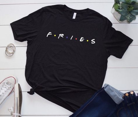 A friendly shirt because dang if you don't hum "I'll be there for you when the rain starts to fall..." to that side order of fries you're SO glad you ordered. (Always get the fries!) Logo Parody, Tv Moms, 90s Tv Shows, Side Order, Chef Shirts, 90s Tv Show, 90s Tv, Black Tv, 90s Baby