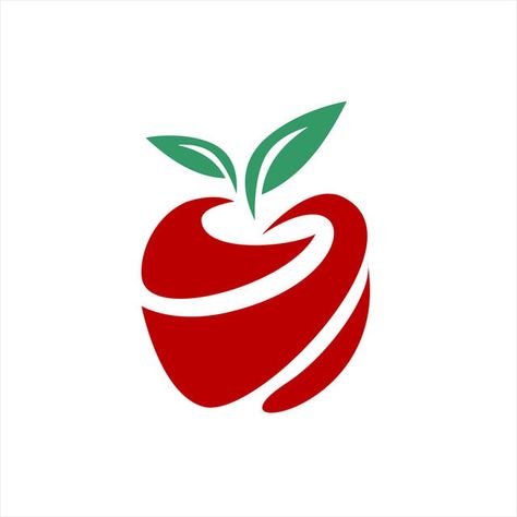 Fruit Logo Design Ideas Creative, Fruits Logo Design, Apple Abstract, Fruits Logo, Fruit Logo Design Ideas, Food Company Logo, Apple Logo Design, Healthy Logo, Fruit Logo Design