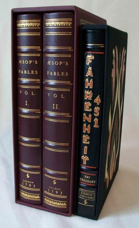 London Sign, Aesop's Fables, Easton Press, Ray Bradbury, Literature, Limited Edition, Book Cover, Books