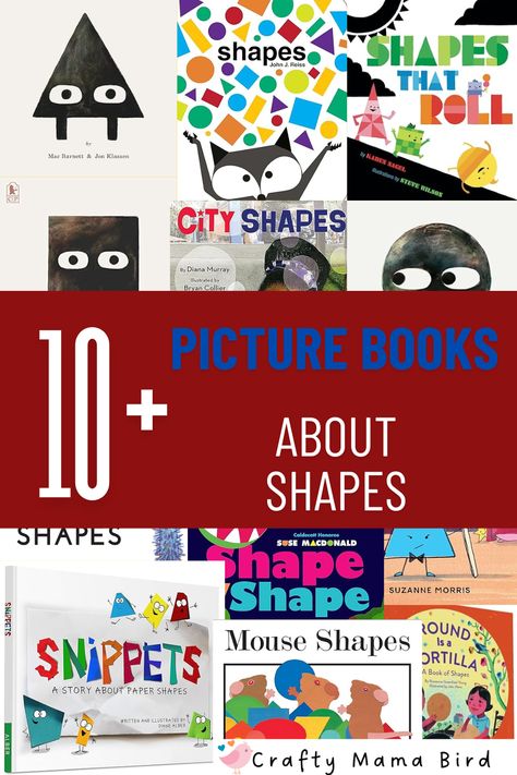 10 books to read about shapes. Clifford Books, Unicorn Books, 2d And 3d Shapes, Shape Books, Learning Shapes, Crafty Mama, Shapes Activities, Preschool Books, Cute Stories