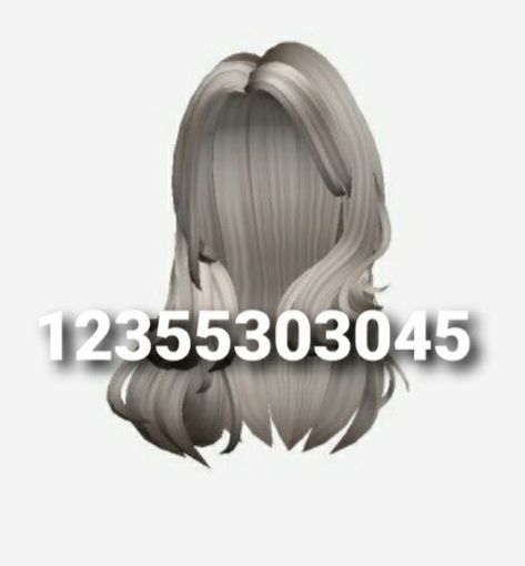 Ash Blonde Hair Roblox Code, Roblox Platinum Hair Codes, Roblox Grey Hair Codes, Roblox Silver Hair Codes, Blonde Hair Roblox, Roblox Ids, Grey Blonde Hair, Hair Codes, Grey Blonde