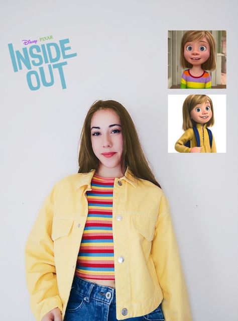 Riley Inside Out Costume, Inside Out Outfit Ideas, Idea With Friends, Pixar Costume, Pixar Movies Characters, Movie Character Outfits, Inside Out Riley, Movie Character Costumes, Outfit Disney