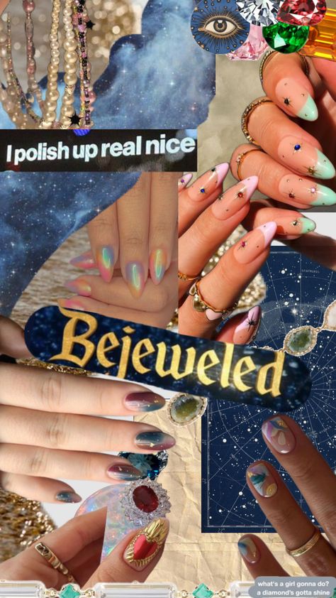 Bejeweled nail inspo💎👑💅🏻 #nailart #nailsaesthetic #nailsinspo #bejeweledtaylorswift #bejewled #bejeweledmidnights Bejeweled Nails, Taylor Swift Drawing, Nail Inspo, Taylor Swift, Nail Art, Nails