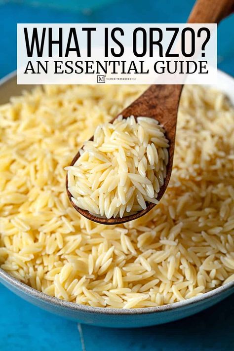 Learn all about orzo, including what is orzo exactly, how it’s made, and how to cook orzo in our essential guide. Gluten Free Orzo, Spinach Recipes Healthy, Tiny Pasta, Greek Chicken Recipes, How To Cook Orzo, The Mediterranean Dish, Orzo Pasta Salad, Chicken Orzo Soup, Vegetable Side Dishes Recipes