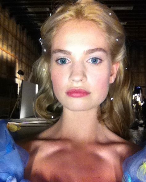 Cinderella Behind The Scenes, Lily James Cinderella, Cinderella Movie 2015, Cinderella Nails, Cinderella Live Action, Cinderella Gown, Curly Hair Beauty, Cinderella Movie, Cinderella 2015