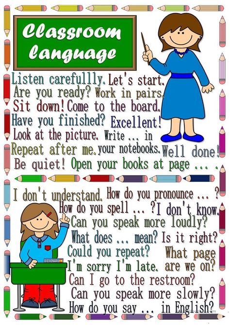 Classroom language - POSTER - English ESL Worksheets for distance learning and physical classrooms Language Poster, Ielts English, Esl Grammar, Teaching Posters, English Teaching, English Classroom, Classroom Language, English Course, English Activities