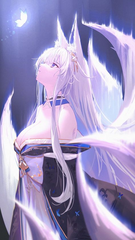 Kampot, Anime Warrior, Anime Wolf, Anime Angel, Anime Kawaii, Anime Artwork, An Anime, White Hair, Cute Anime Character