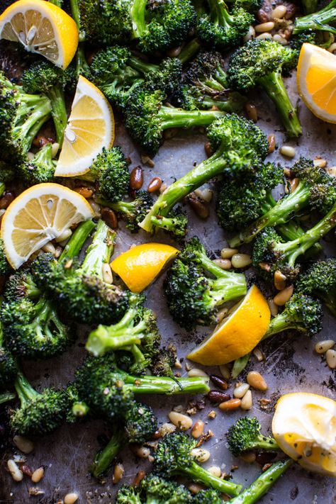 Greek Lemon Roasted Broccoli Pasta Salad | halfbakedharvest.com @hbharvest Pasta With Roasted Broccoli, Roasted Lemon Parmesan Broccoli Half Baked Harvest, Lemon Parm Broccoli, Lemony Broccoli Pasta, Roasted Lemon Parmesan Broccoli, Broccoli Pasta Salads, Steam Veggies, Broccoli Pasta, Steamed Broccoli