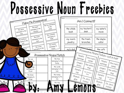 Step into 2nd Grade with Mrs. Lemons: Possessive Nouns Possessive Nouns Activities, 2nd Grade Grammar, Nouns Activities, Amy Lemons, Possessive Nouns, Nouns And Pronouns, 2nd Grade Writing, Nouns Worksheet, 2nd Grade Ela