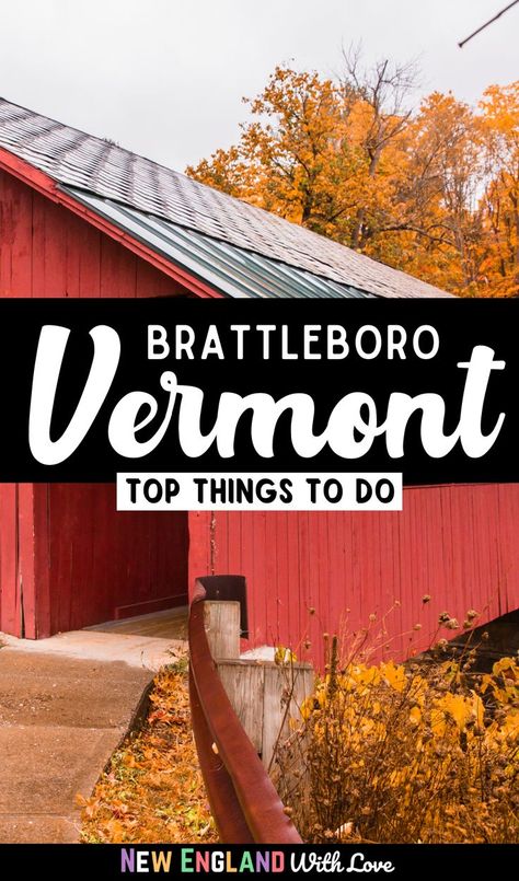 Vermont is a great state to visit whether it’s spring, summer, autumn, or winter, and in Brattleboro, you’ll find that there’s plenty to do and see all year round! Whether you’re looking for a romantic getaway or an artists’ retreat, you’re sure to fulfill your vacation needs in the vibrant town of Brattleboro. Check out this list of 12 fun things to do in Brattleboro VT! Vacation Needs, Fall Foliage Trips, Vermont Travel, Vermont Winter, Brattleboro Vermont, Vermont Vacation, Vermont Fall, New England Road Trip, Fall Road Trip