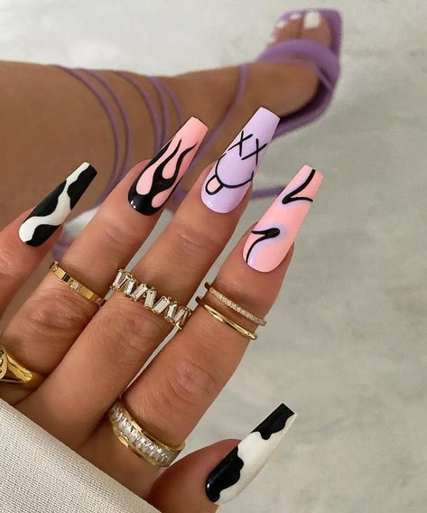 Must-Have Summer Nail Colors and Trends for the Season! - WomenSew Crazy Nails, Acrylic Nails Coffin Pink, Acrylic Nails Coffin Short, Pink Nail, Hot Nails, Coffin Nails Designs, Fancy Nails, Dope Nails, Short Acrylic Nails