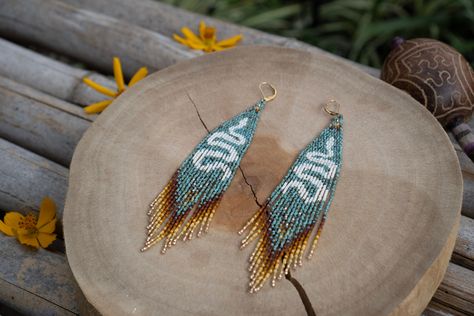 Snake Gift, Serpent Jewelry, Snake Earrings, Bohemian Earrings, Long Earrings, Boho Earrings, Beaded Earrings, Beaded Jewelry, Dangle Drop Earrings