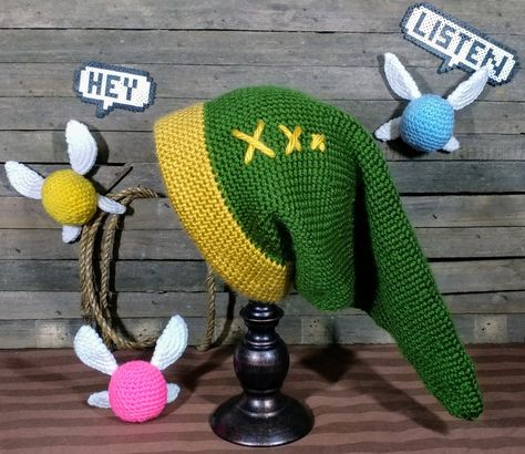 Mario Crochet, Link Hat, Hat Patterns Free, Yarn Bee, Crochet Design Pattern, Fun Crochet Projects, Diy Crochet Projects, Yarn Projects, Crochet Stitch