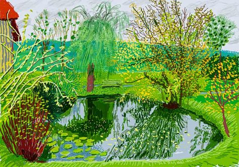 Spring Cannot Be Cancelled by David Hockney and Martin Gayford – review | Art and design books | The Guardian David Hockney Landscapes, David Hockney Ipad, David Hockney Artist, David Hockney Paintings, David Hockney Art, Ipad Painting, Francis Picabia, Pop Art Movement, Spring Pictures