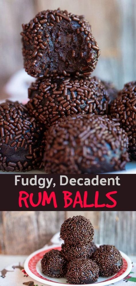 Rum Truffle Balls, Christmas Favorites Recipes, Rum Chocolate Truffles, Cake Ball Truffles, Rumballs Recipe Easy Rum Balls, Rum Truffles Recipe, Dainties Recipes, Rumballs Christmas, Almond Joy Truffles Recipe