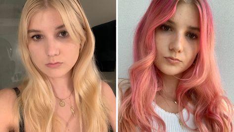 Best Pink Hair Dye & Tips for DIY’ing Your Color | Glamour Best Pink Hair Dye, Hair Color Tips, Dyeing My Hair, Pink Hair Highlights, Types Of Hair Color, Good Dye Young, Dyed Tips, Pink Hair Color, Hair Dye Tips