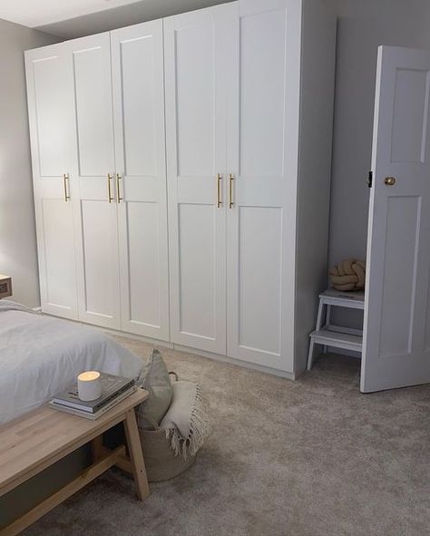 Family Room Storage, Bedroom Wardrobe Ideas, Ikea Wardrobe, Ikea Pax Wardrobe, Knysna, Beige Bedroom, Storage Kids Room, Bedroom Renovation, Bedroom Wardrobe