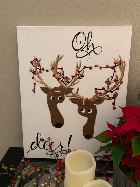 Christmas Family Art Projects, Christmas Art Handprint, Handprint Art Christmas Kids, Deer Footprint Craft Christmas, Hand Footprint Christmas Art, Kids Christmas Hand And Footprint Crafts, Foot Print Reindeer Craft, Rain Deer Footprint Craft, Baby Christmas Paint Crafts