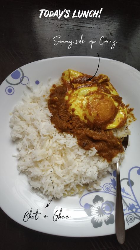 Meal Snap, Lunch Meal Ideas, Egg Curry Recipe, Curry With Rice, Khana Khazana, Afternoon Lunch, Curry Recipes Easy, Simple Kurta, Easy Egg Recipes