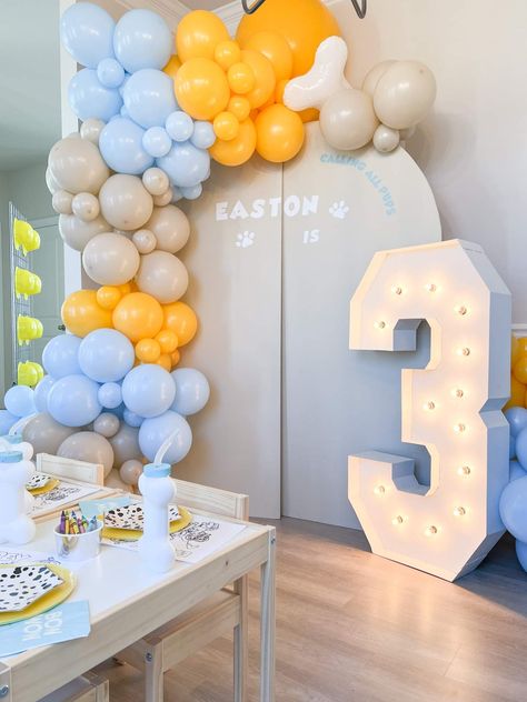 Minimal Paw Patrol Party, Paw Patrol First Birthday Boys, Modern Paw Patrol Birthday Party, Modern Paw Patrol Party, Rubble Birthday Party, Rubble Birthday, Marshall Paw Patrol Birthday, Paw Patrol Party Ideas, Paw Patrol Birthday Party Ideas