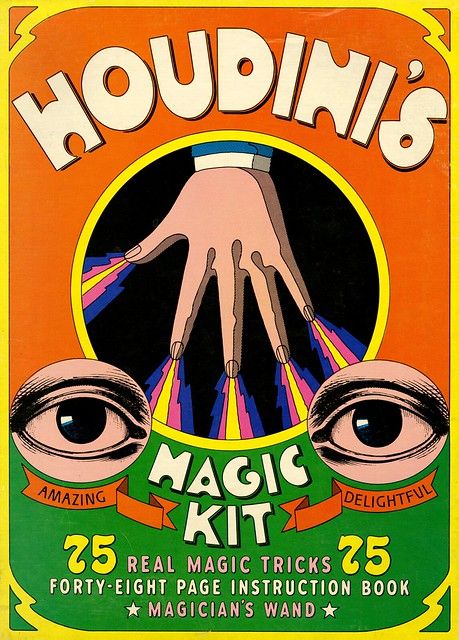 Houdini Magic Kit Box | Cool 1967 magic kit by Platt & Munk.… | Flickr Magician Wand, Brandon Grotesque, Puzzle Art, Yellow Submarine, Vintage Games, Album Art, Book Activities, The Magicians, Hands On