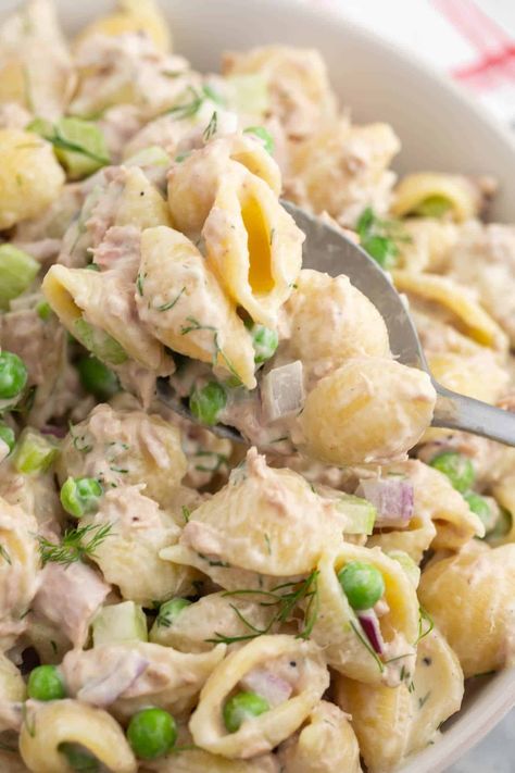 Canned Tuna Orzo, Orzo Salads, Tuna Fresh, Tuna Salads, Tuna Pasta Salad Recipes, Tuna Macaroni Salad, Mediterranean Tuna, Tuna Pasta Salad, Greek Yogurt Dressing