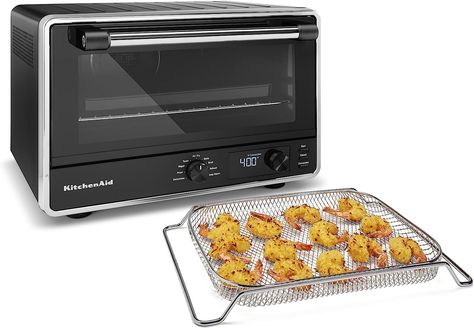 Even-heat convection technology - top and bottom heating element design and convection fan ensure the inside of the oven is heated to, and stays at the right temperature Large capacity to create - from a sheet cake, to full one-pan dinner (9 x 13” baking pan included), one 12" pizza, or up to 2 full size chickens (34 lbs each) 9 essential cooking settings, from proofing and dehydration, to toasting and air frying, now you can create anything you can imagine. Countertop Convection Oven, Fry Basket, Smart Oven, Countertop Oven, Grill Rack, Countertop Appliances, One Pan Dinner, Best Air Fryers, Air Frying