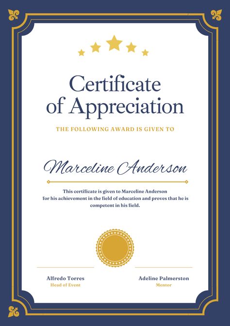 Modern Elegant Certificate of Appreciation Certificate Layout, Graduation Certificate Template, Certificate Of Completion Template, Certificate Background, Editable Certificates, Certificate Design Template, Awards Certificates Template, Visiting Card Design, Certificate Of Appreciation