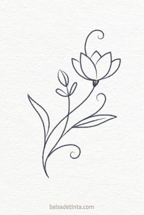 Cute Small Flowers Drawing, Drawing Ideas Easy Flowers Simple, Pencil Art Flower Drawings, Stylized Flowers Drawing, How To Draw Small Flowers, Cute Thing To Draw Simple Aesthetic, Flowers To Draw Step By Step, Easy Flower Outline, Doodle Art Plants