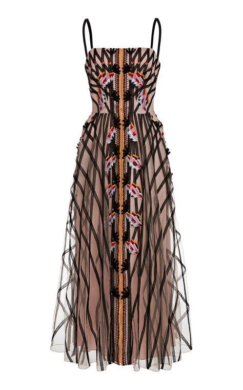 Embroidered Chiffon, Chiffon Midi Dress, Temperley London, Gorgeous Gowns, Mode Inspiration, Narnia, Fancy Dresses, London Fashion, Guest Dresses