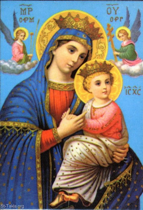 St-Takla.org Image: Icon of Saint Mary Mother of God صورة في Jesus Mother, Church Icon, Virgin Mary Art, Mother Mary Images, Images Of Mary, Orthodox Christian Icons, Jesus And Mary Pictures, Queen Of Heaven, Blessed Mother Mary