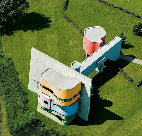 Wall House #2 John Hejduk - Netherlands [1080 x 1031] #building #architecture #design #photography John Hejduk, Famous Architecture, Unusual Buildings, Living Modern, House Drawing, Modern Buildings, Architectural Inspiration, Beautiful Architecture, Beautiful Buildings