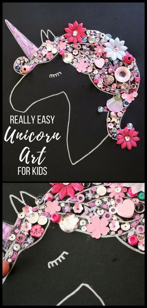 Easy Unicorn Craft for Kids – with free printable template. This guide helps you create really effective unicorn artwork with kids. Includes step-by-step instructions and a video #unicorn #unicornparty #unicornart #crafts #craftsforkids #kidscraft #easycrafts #easy #kidsart #freeprintable #unicornhair Unicorn Crafts For Kids, Unicorn Craft, Unicorn Artwork, Arts And Crafts For Teens, Unicorn Crafts, Easy Arts And Crafts, Wine Bottle Diy Crafts, Unicorn Art, Kids' Crafts